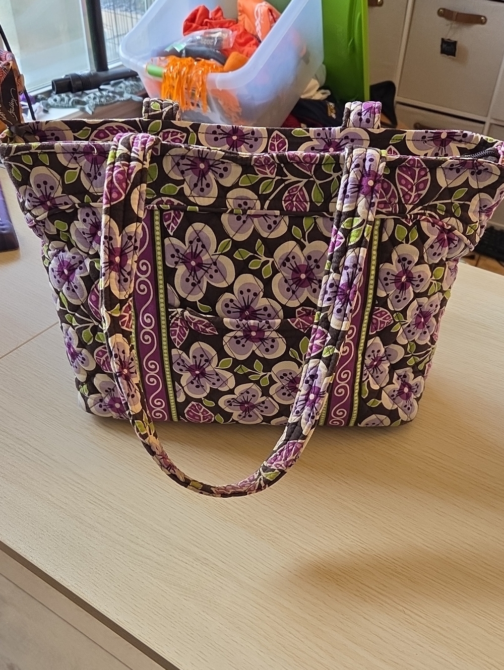 Vera Bradley Purple Floral Tote Bag